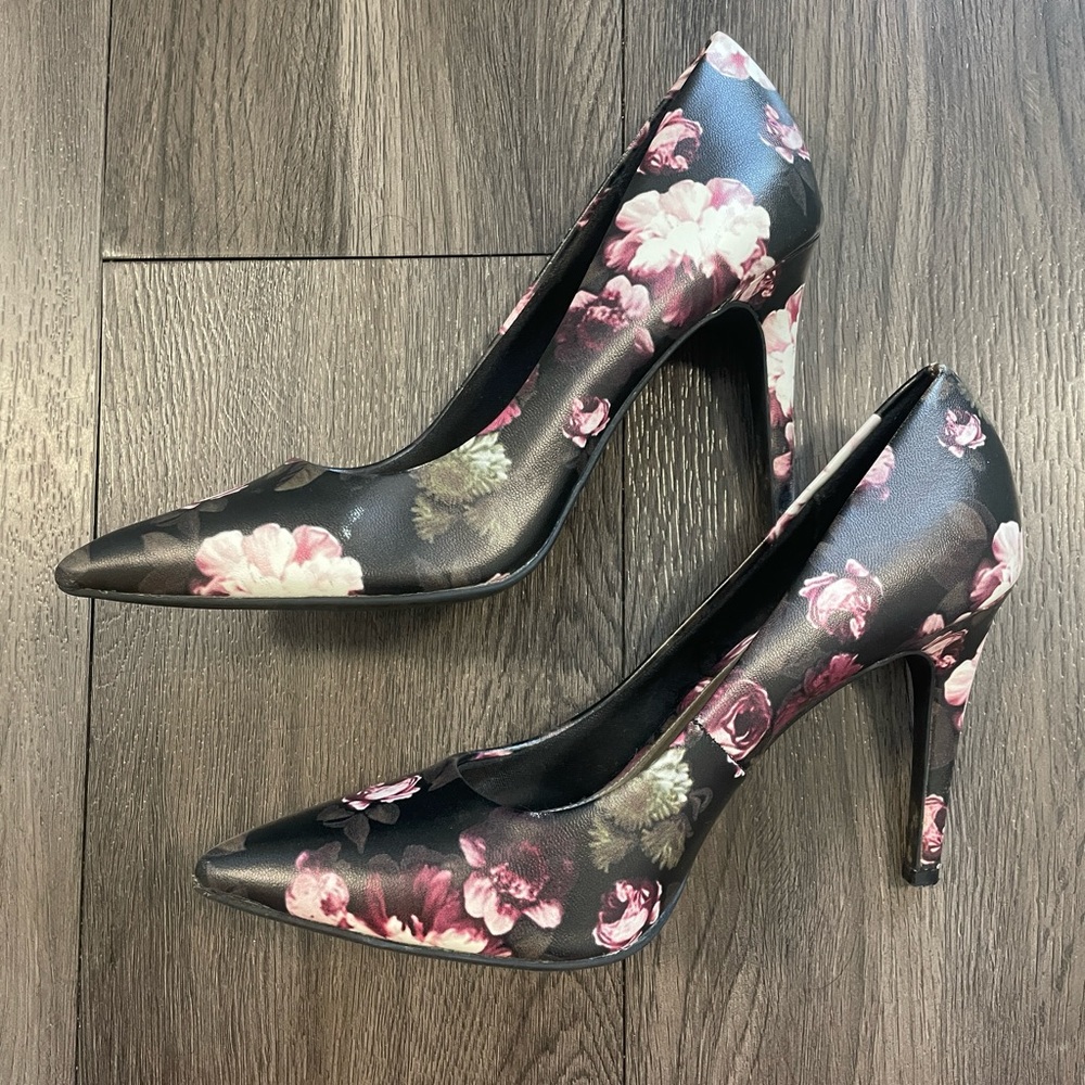 Christian Siriano Floral Heels